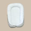 Thumbnail Nidito blanco y beige con motas blancas0